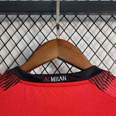 Kids Size 2023/2024 Ac Milan Soccer Jersey Home