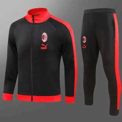 2023/2024 Ac Milan Long Zipped Jacket Black Soccer Jersey