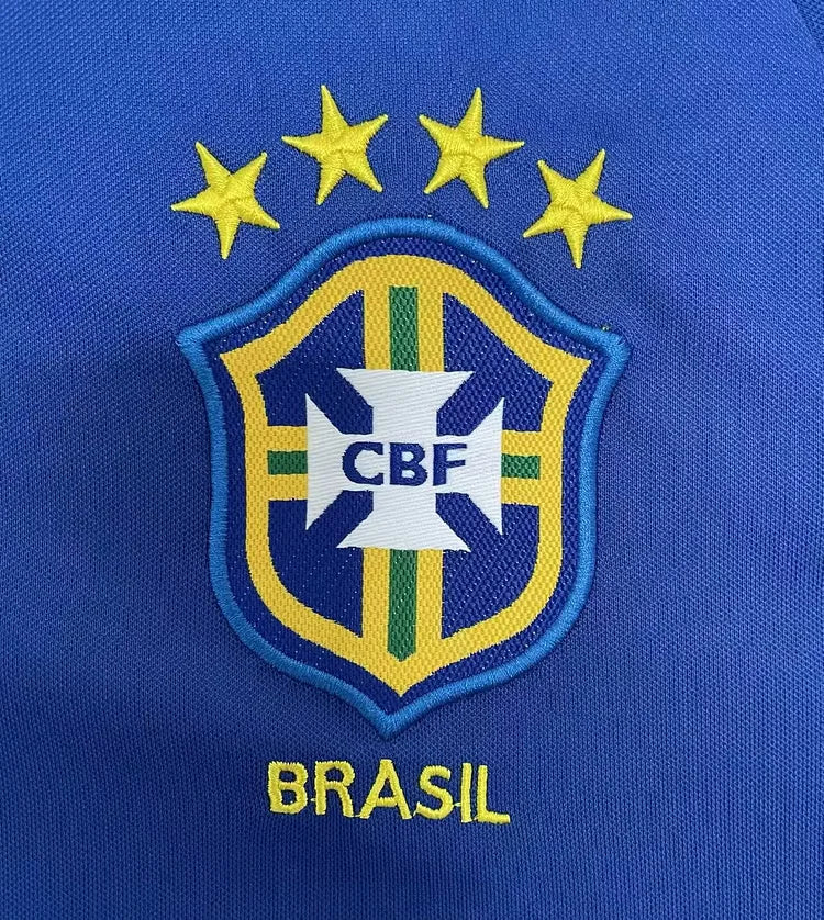 2002 Brazil Away Retro Long Sleeve Jersey
