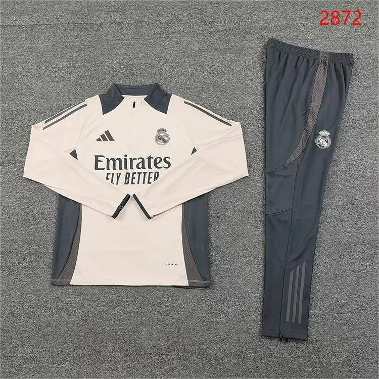 2024/25 Real Madrid Dark Grey Long Sleeve Training Kit
