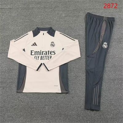 2024/25 Real Madrid Dark Grey Long Sleeve Training Kit