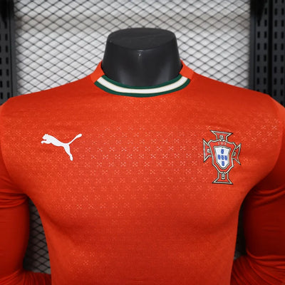 2025 Portugal Home Long Sleeve Shirt - Players