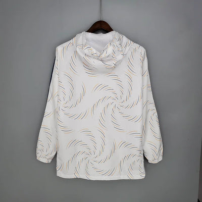 2021/22 Real Madrid White Hooded Windbreaker