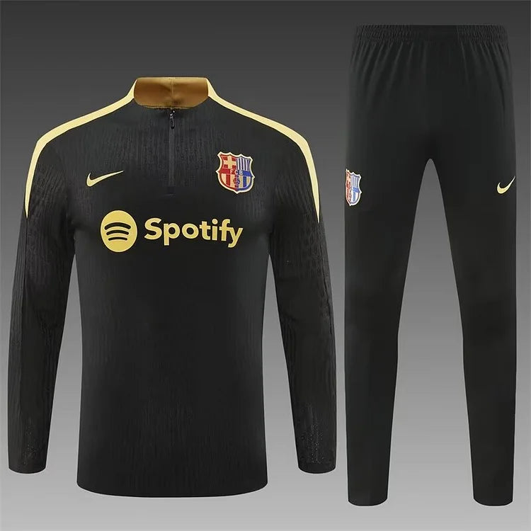2024/25 Barcelona Black and Gold Long Sleeve Training Kit -