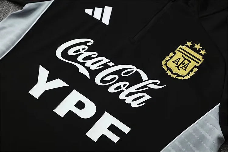 2025 Argentina team black long-sleeved training uniform