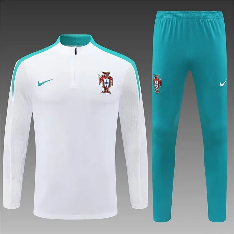 2024/25 Portugal White Half Zip Training Jersey