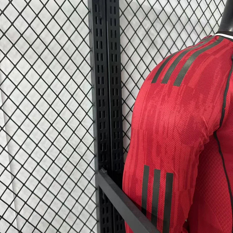 2025/2026 Manchester United Home Long Sleeve Player Edition