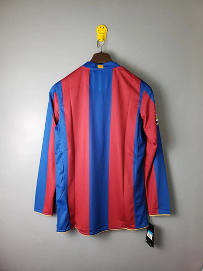 2007/08 Barcelona Home Long Sleeve Retro Jersey
