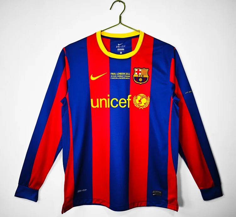 2010/11 Barcelona Home Long Sleeve Shirt - Champions League Edition