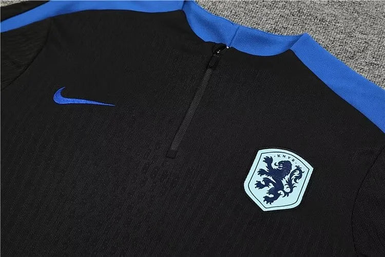 2024/25 Dutch black half-pull training clothes 1:1 Thai quality