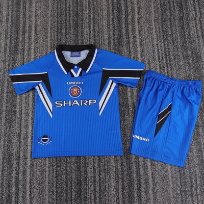 1996/97 Manchester United Second Away Shirt - Kids Kit