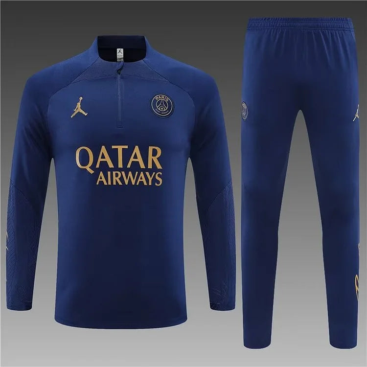 2023/24 Paris Half Pull Training Wear Royal Blue Suit