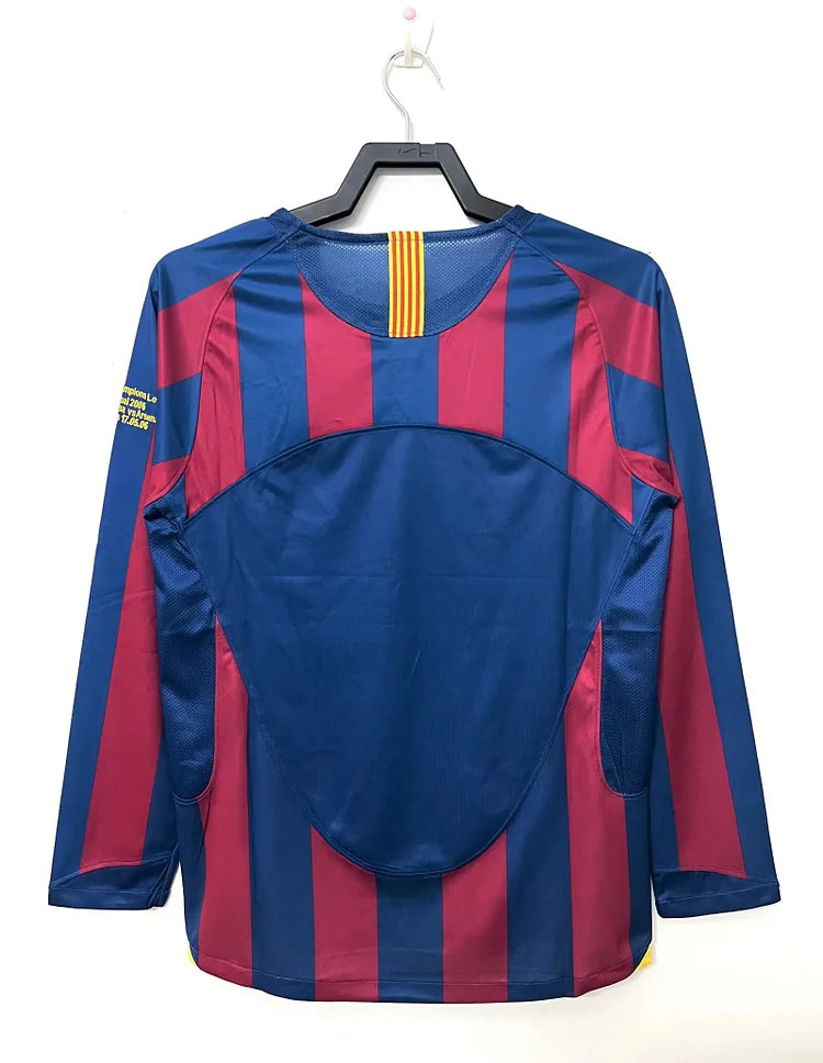 2005/06 Barcelona Home Long Sleeve Champions League Edition