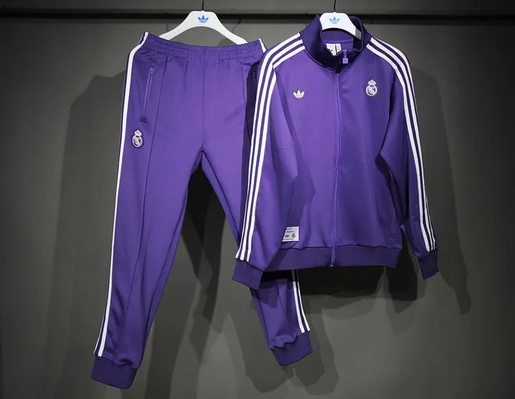 Real Madrid classic retro four seasons health and leisure sports suit