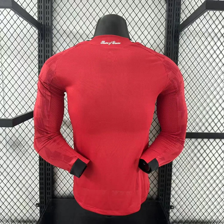 2025/2026 Manchester United Home Long Sleeve Player Edition