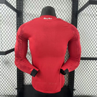 2025/2026 Manchester United Home Long Sleeve Player Edition