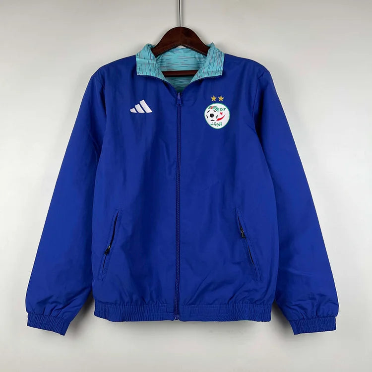2023-2024 Algeria National Reversible Windbreaker Blue Soccer Jersey