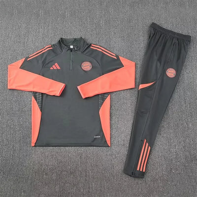 2025/2026 Bayern Dark Grey Long Sleeve Training Suit -