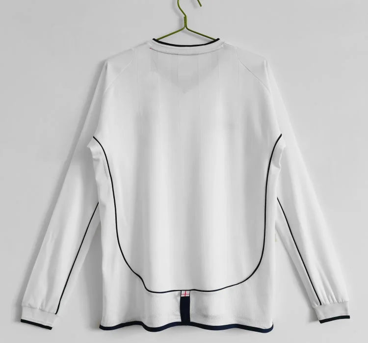 2002 England Home Long Sleeve Retro Jersey