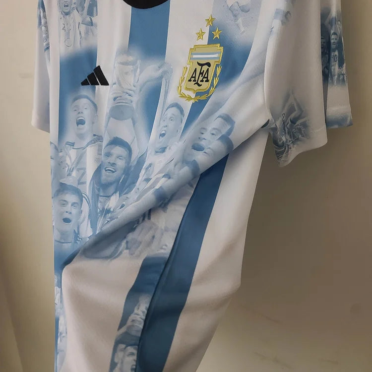 2022 Argentina Home Champion Commemorative Edition Jersey