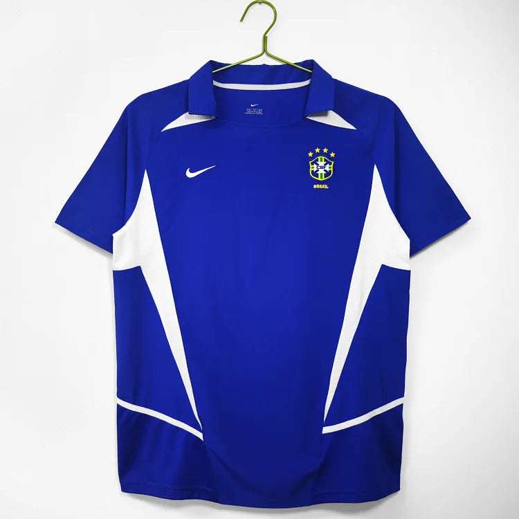 2002 Retro Brazil Away Soccer Jersey