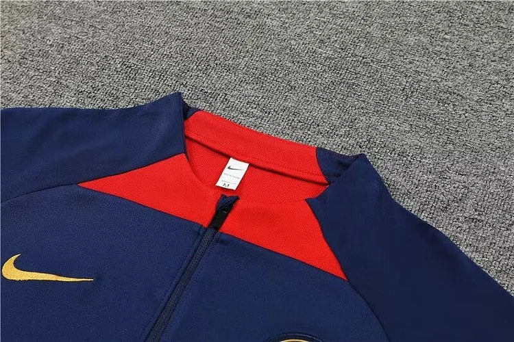 2023/24 Psg Paris Saint-Germain Half-Pull Training Suit Navy blue Set