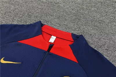 2023/24 Psg Paris Saint-Germain Half-Pull Training Suit Navy blue Set