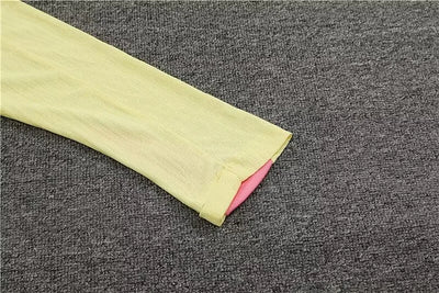 2024/25 Paris half-pull training suit light yellow 1:1 Thai quality suit