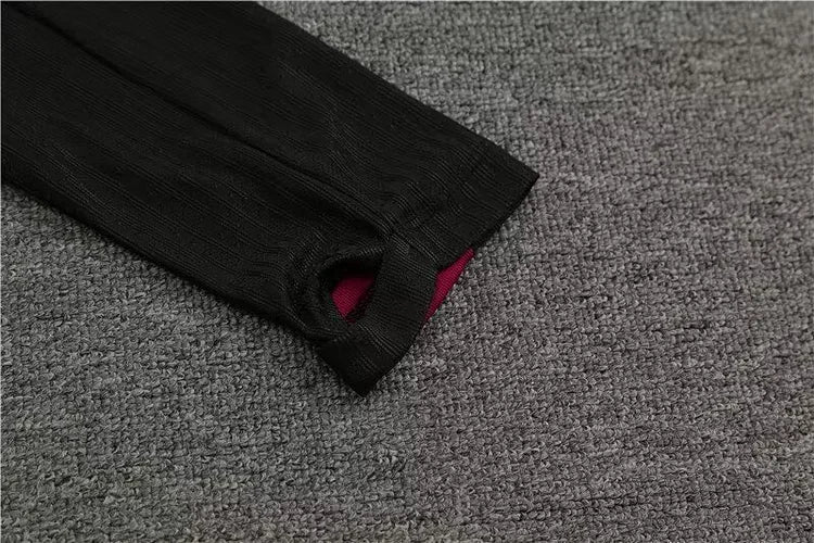 2024/25 Paris half-pull training uniform black 1:1 Thai quality suit
