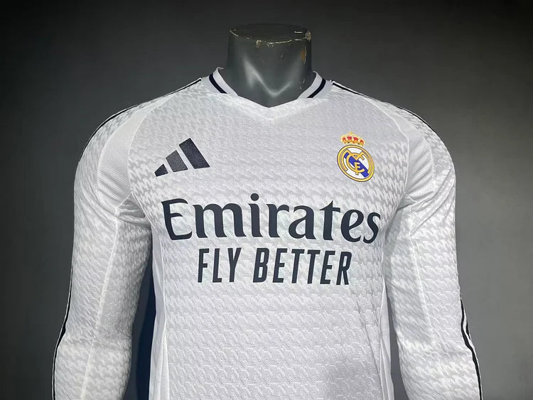 2024/2025 Real Madrid Home Long Sleeve Player Edition