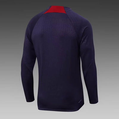 2023/24 Psg Paris Saint-Germain Half-Pull Training Suit Purple Set