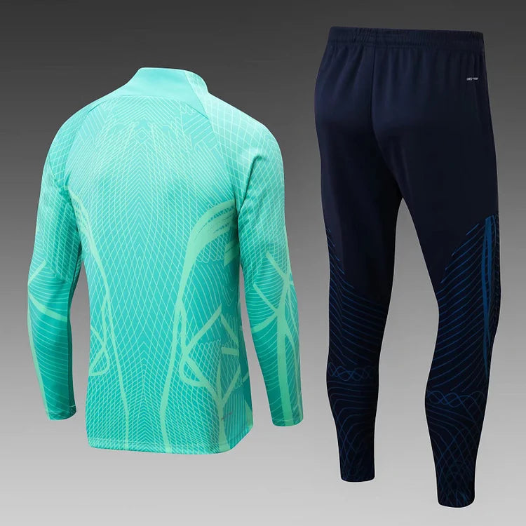 2022/23 Brazil Half-Pull Training Suit Blue