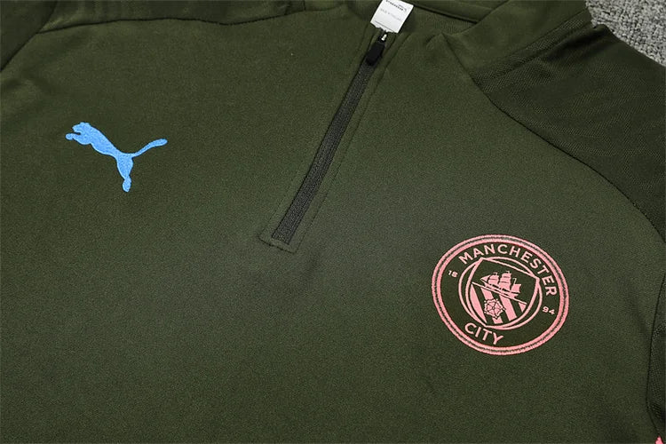 2024/25 Manchester City military green long sleeve training kit.