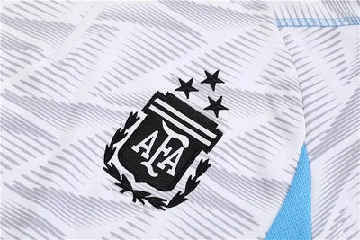 2023/2024 Argentina half-pull training uniform white camouflage jersey set