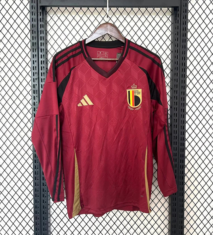 2024/25 Belgium home long sleeve jersey.