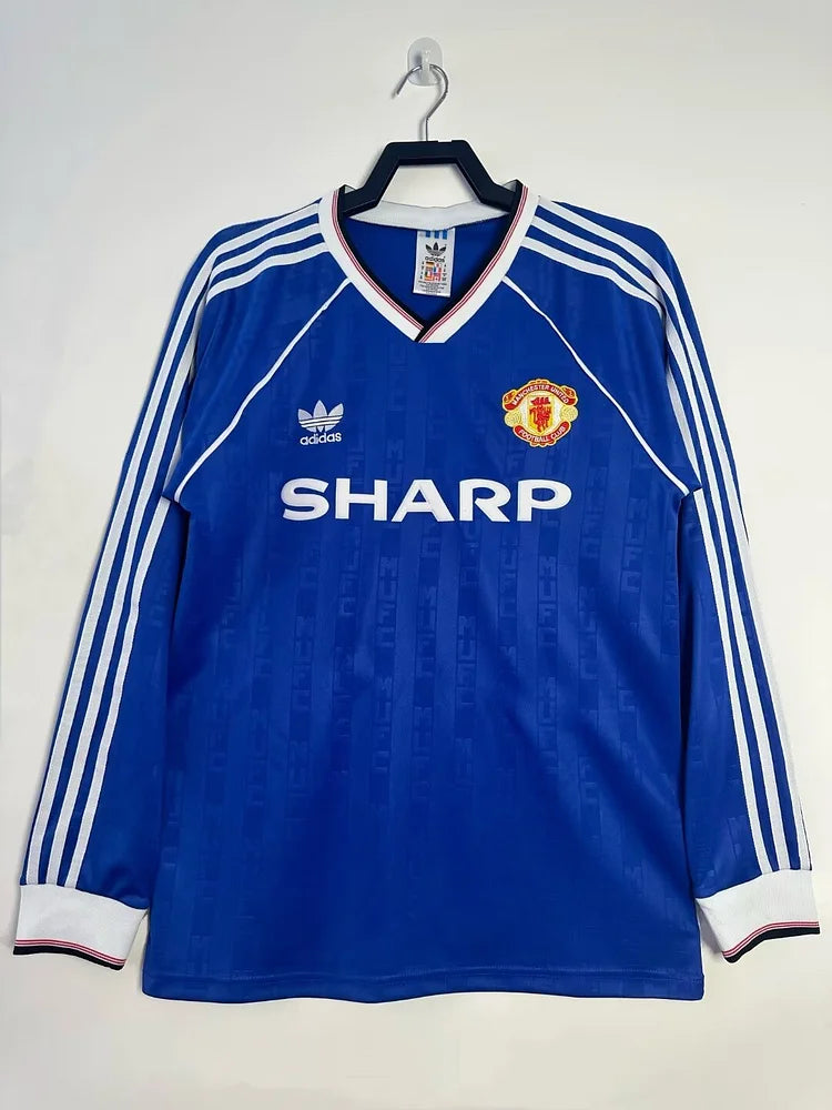 1988/90 Manchester United Second Away Shirt Long Sleeve