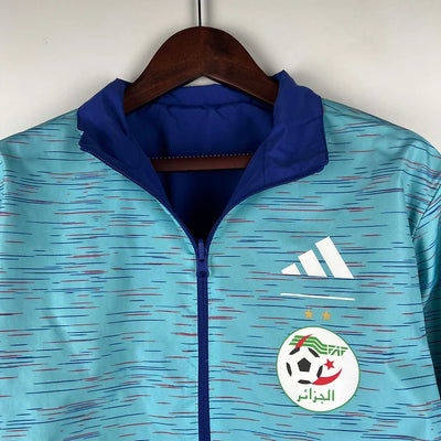 2023-2024 Algeria National Reversible Windbreaker Blue Soccer Jersey