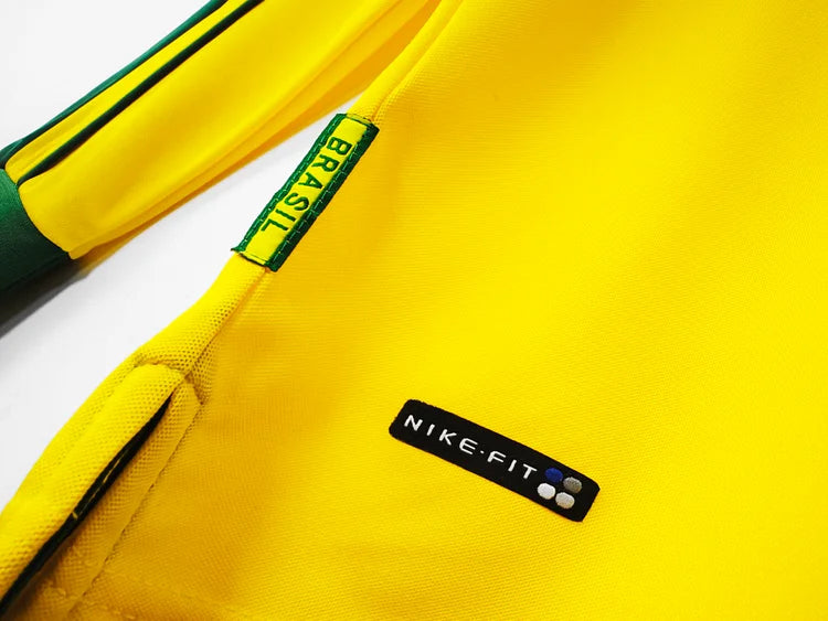 1998 Brazil Home Retro Long Sleeve Jersey
