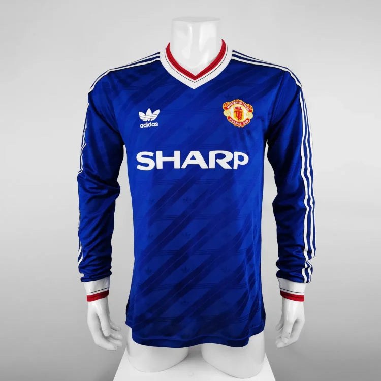 1986/88 Manchester United Second Away Long Sleeve Retro Shirt