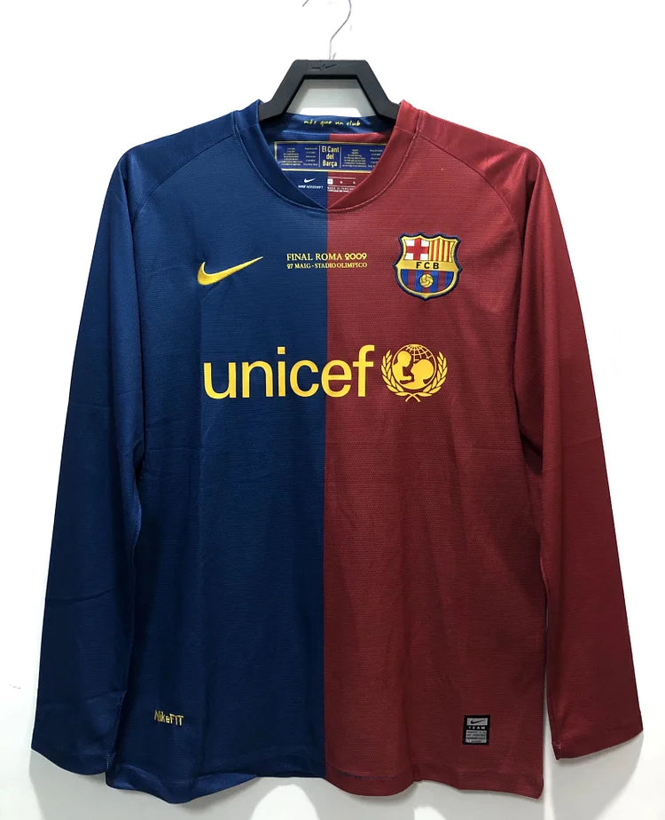 2008/09 Barcelona Home Long Sleeve Shirt - Champions League Edition