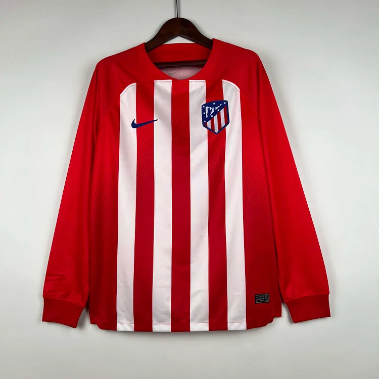 2023/24 Atletico Madrid Home Long Sleeve Shirt