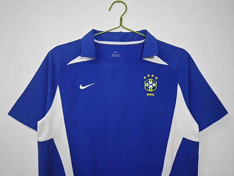 2002 Retro Brazil Away Soccer Jersey