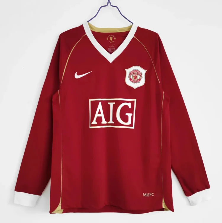 2006/07 Manchester United Home Long Sleeve Retro Jersey