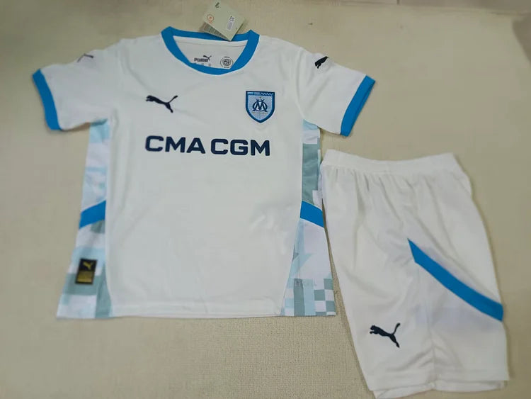 2024/25 Marseille Home Jersey. - Kids Kit