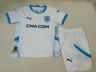 2024/25 Marseille Home Jersey. - Kids Kit