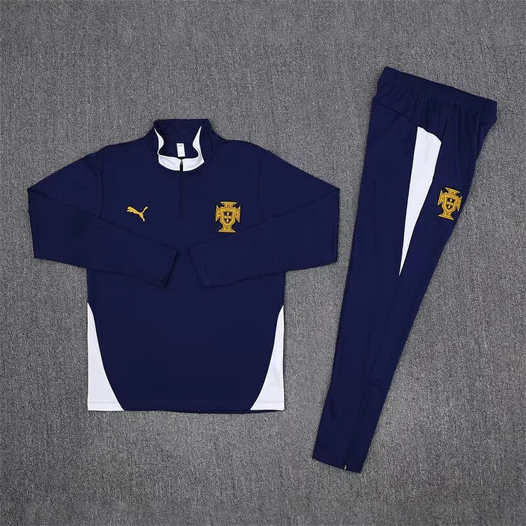 2025 Portugal long-sleeved royal blue training suit
