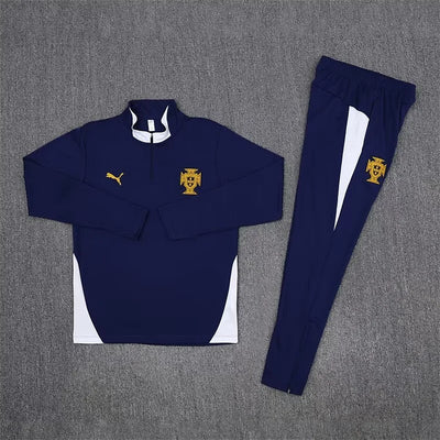2025 Portugal long-sleeved royal blue training suit