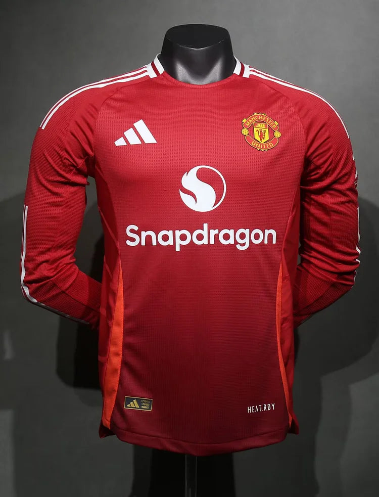 24/25 Manchester United Home Long Sleeve Player Edition