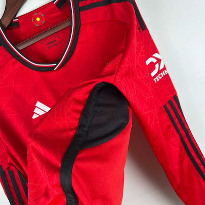 2023/24 Manchester United Home Long Sleeve Shirt -