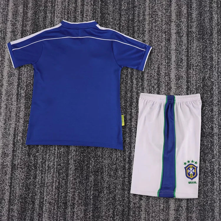 1998 Brazil Away Retro - Kids Kit